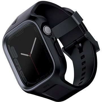 UNIQ MONOS 2-IN-1 WATERPROOF STRAP WITH HYBRIED PROTECTIVE CASE FOR APPLE WATCH 45MM | MIDNIGHT BLACK